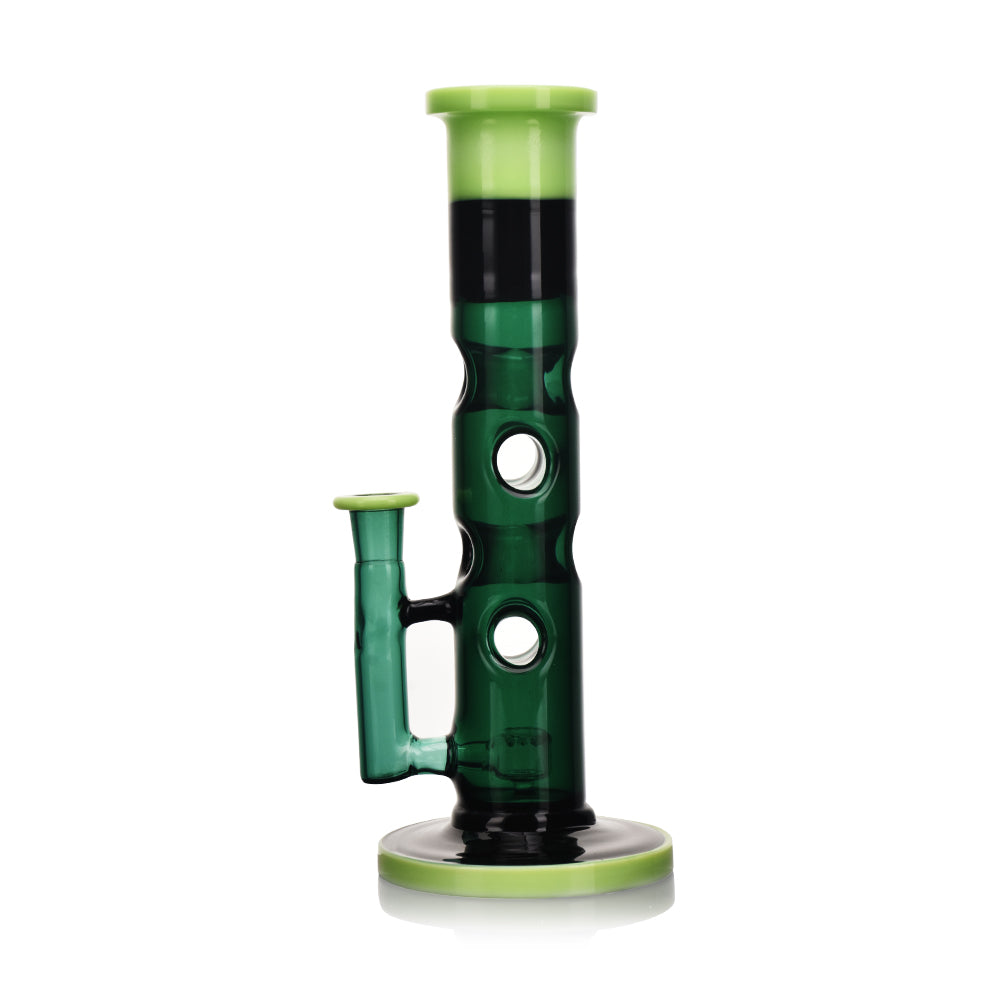 Donut Hole Straight Tube Glass Bong | 10inch