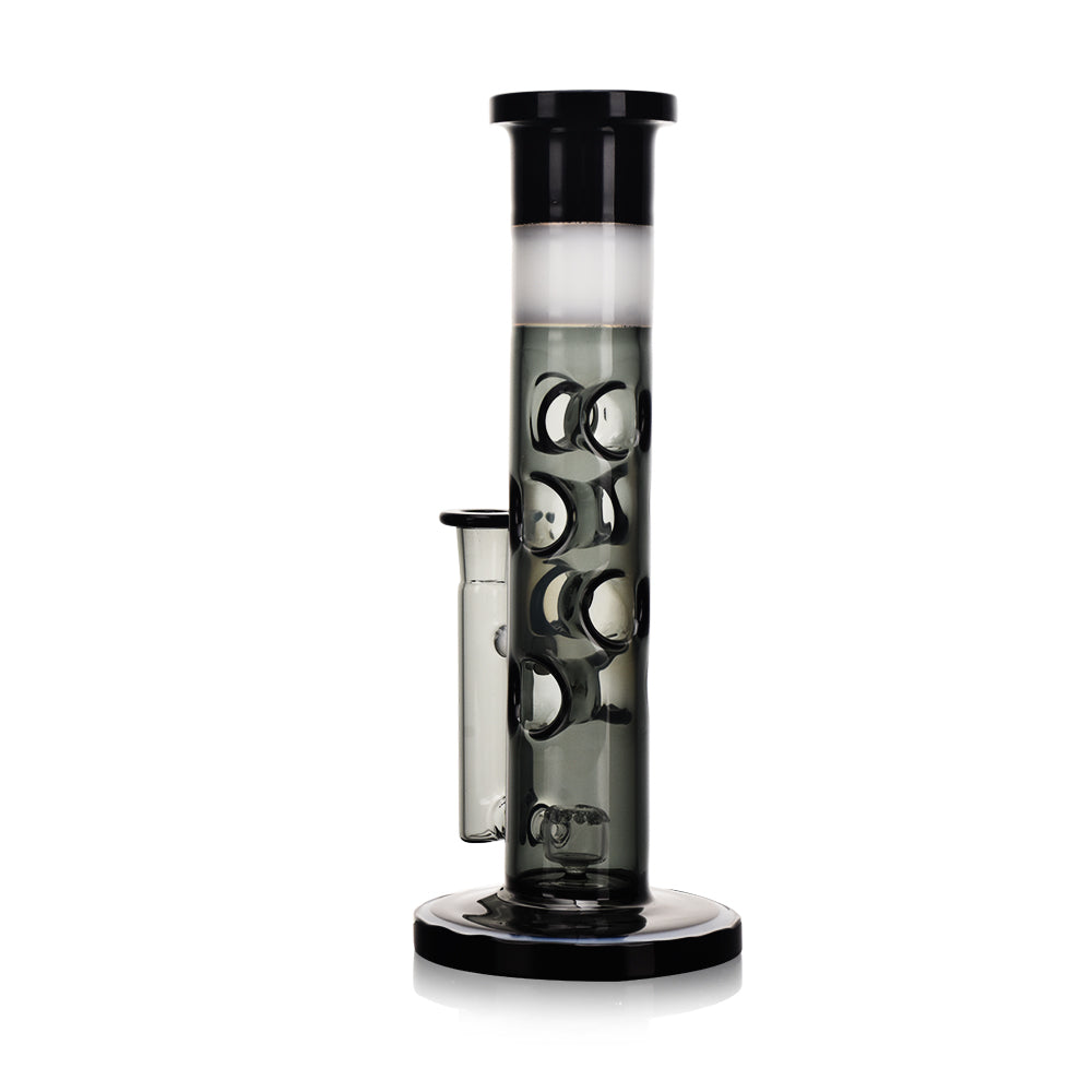 Donut Hole Straight Tube Glass Bong | 10inch