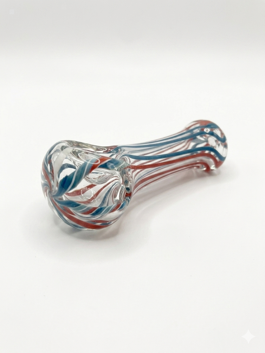 Hand Blown 3.5 Inch Glass Hand Pipe Blowfish Style