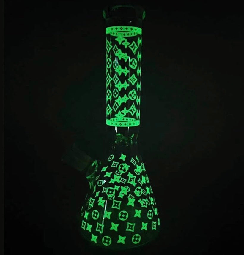 13.5 Inch Beaker Bong Glow Glass 14.5 mm