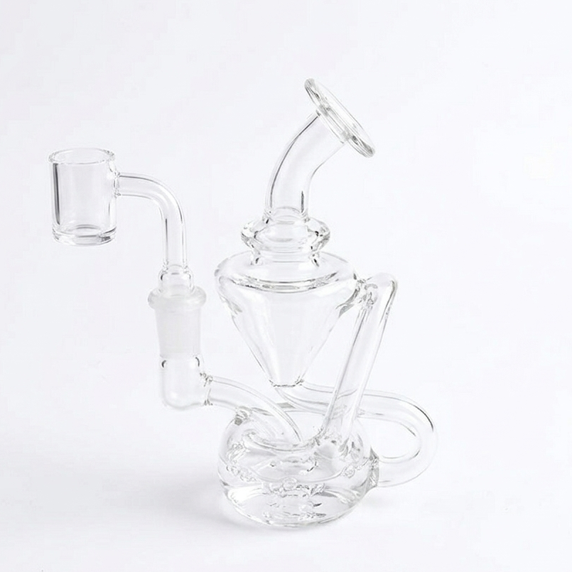 Glass Head 5 Inch Recycler Dab Rig | 10 mm