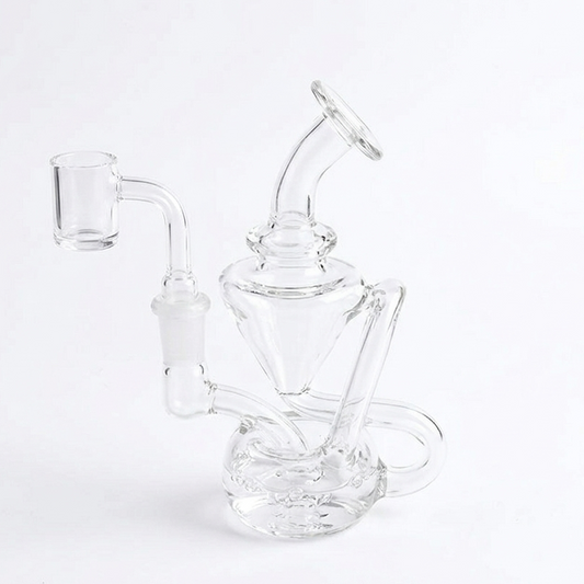 Glass Head 5 Inch Recycler Dab Rig | 10 mm