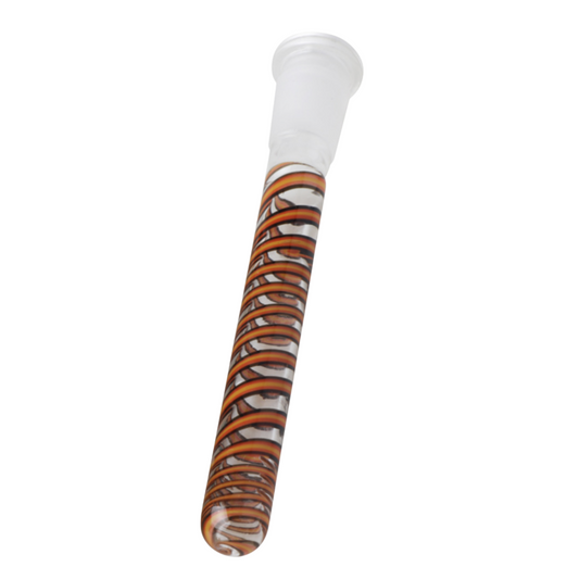 Amber Swirl Glass Downstem | Replacement Diffuser Pipe