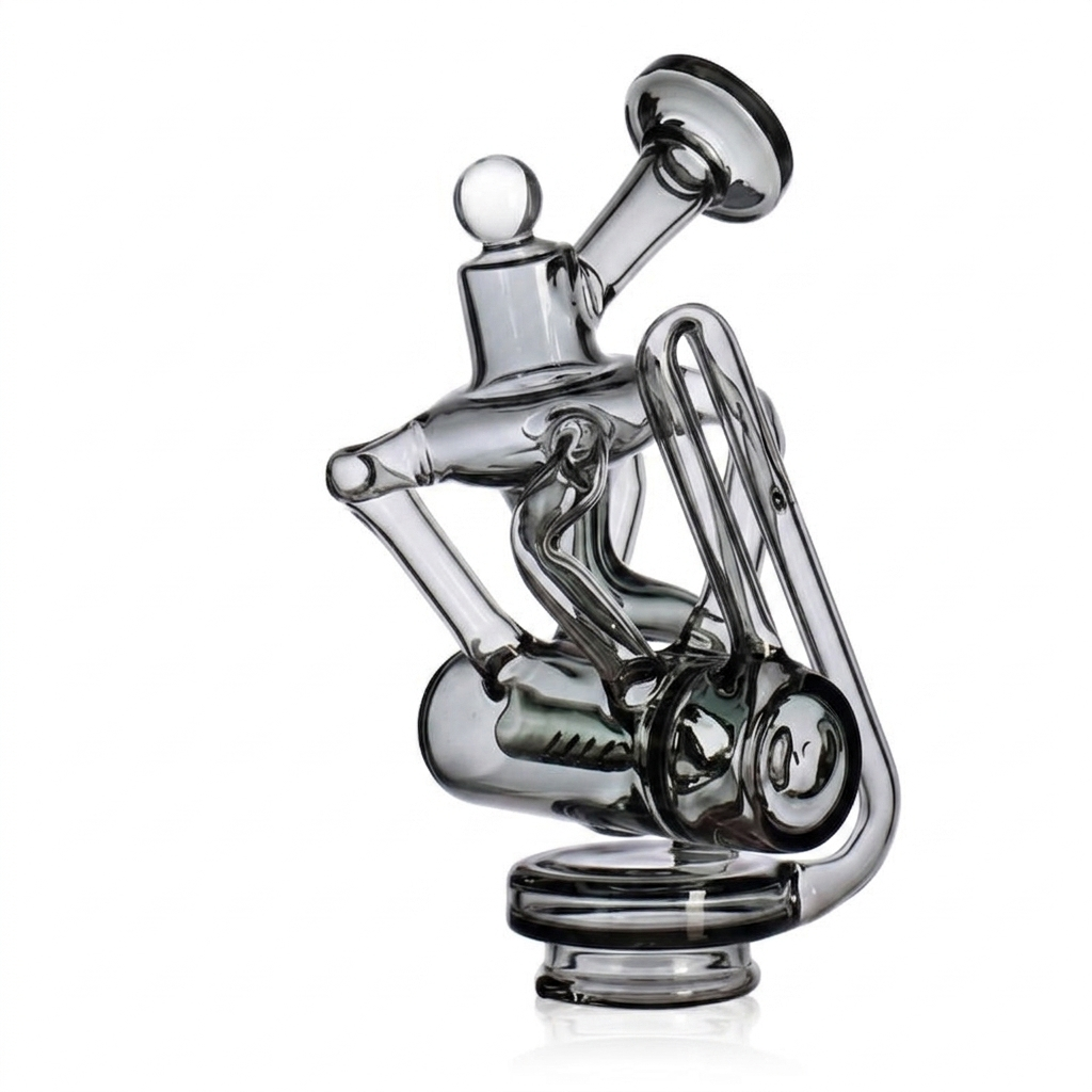 Black Glass Recycler Puffco Attachment