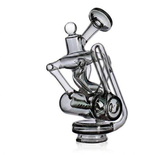 Black Glass Recycler Puffco Attachment