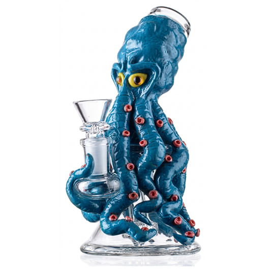 Octopus Sculpture Glass Bong | 7inch