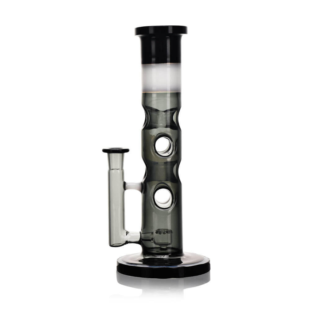 Donut Hole Straight Tube Glass Bong | 10inch