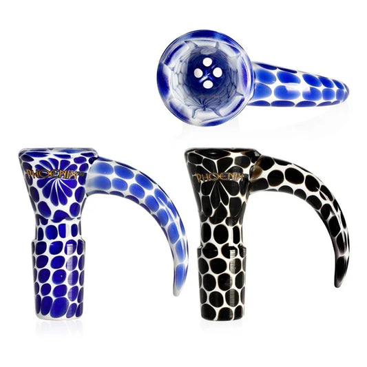 Phoenix Star Bong Bowl with Horn Handle & 4-Hole Screen | 18.8mm