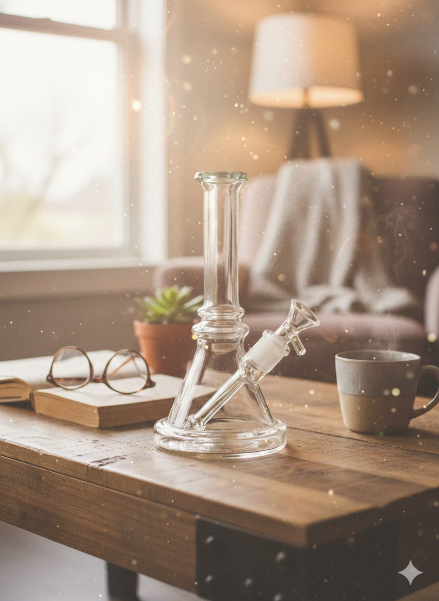 Beaker Bong with Fixed Downstem | 7 inch