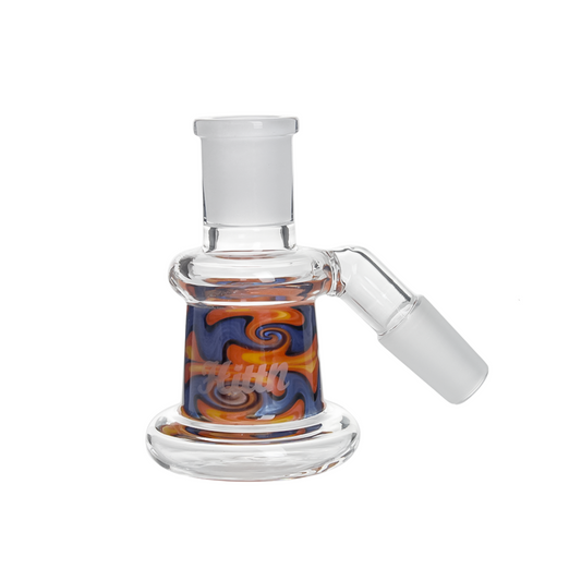 Hittin Glass WigWag Swirl Ash Catcher | 45 degree Angle