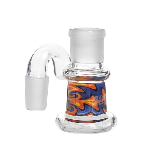 Hittin Glass WigWag Swirl Ash Catcher | 90° Angle