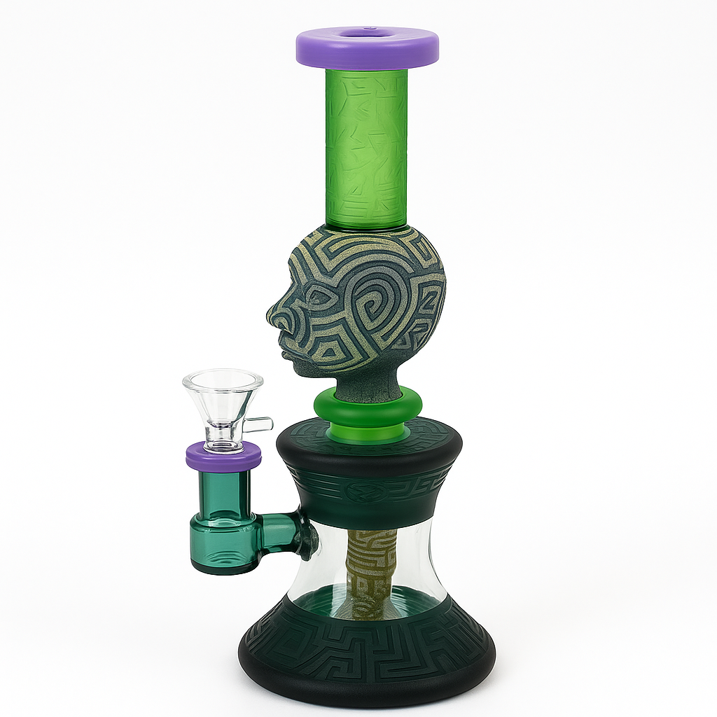 Glass Head Tribal Spirit Beaker Bong | 10 inch