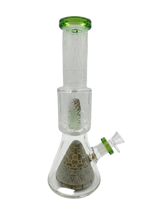 Glass Head Sacred Roots Beaker Bong | 12 inch