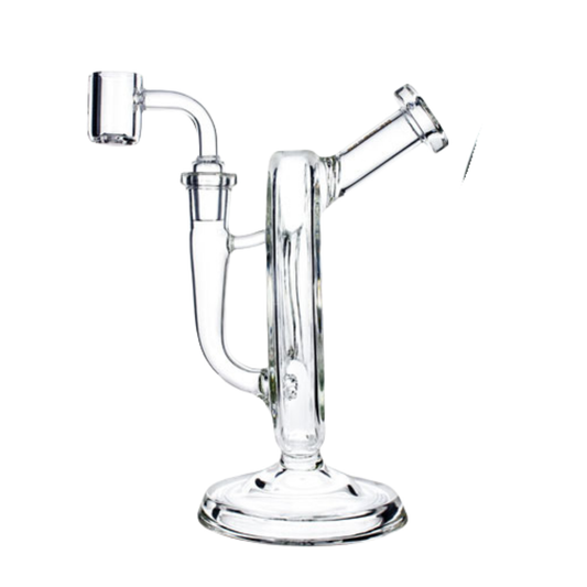 Phoenix Star Donut Recycler Dab Rig | 7 Inch Borosilicate Glass