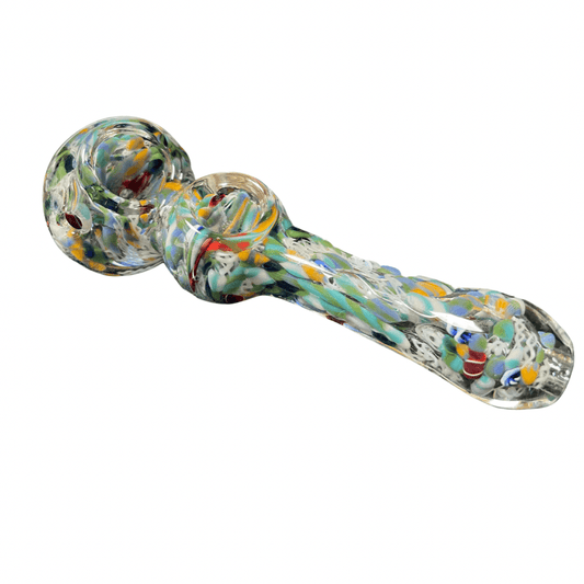 Blazed Spoon Pipe- Double bowlmulti coloured - A Bong Shop