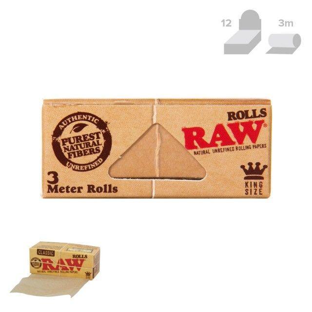 RAW Classic Natural Rolling Paper Rolls (3 Metre - A Bong Shop